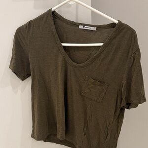 Alexander Wang Olive Crop Top